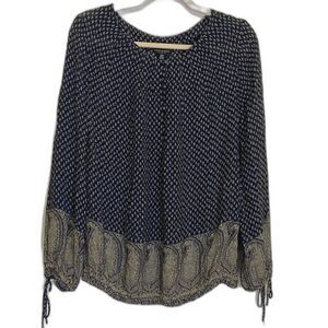 Lucky Brand - Boho Paisley Blouse Top - size M